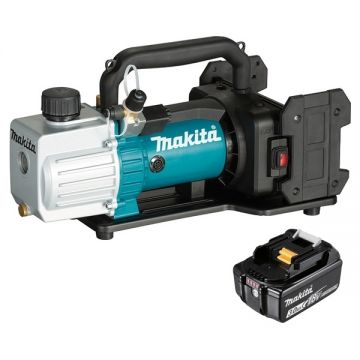 Makita  DVP181ZK + BL1830B - Pompa vacuum 6.78 m3/h 5/16 inch + Acumulator Li-Ion 18 V 3 Ah
