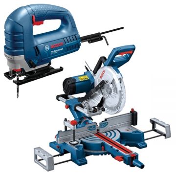 Bosch  GCM 254 D + GST 8000 E - Fierastrau circular stationar 1800 W 254x30 mm + Fierastrau pendular 710 W