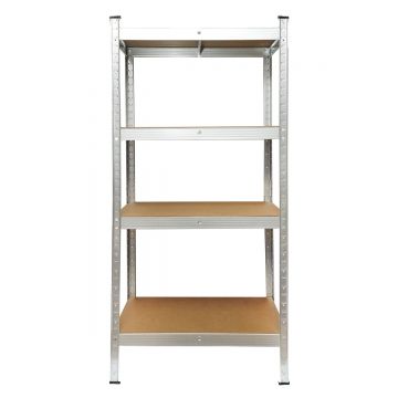 Raft metalic cu 4 polite MDF, 144x60x30cm, 50kg/polita, montaj fara suruburi, Cod: BK78310, Echivalență: DISLR30, Breckner Germany