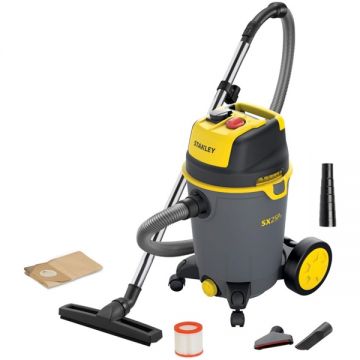 Stanley  SXVC25PTDE - Aspirator umed-uscat 1200 W 170 mbar 25 l priza scule electrice