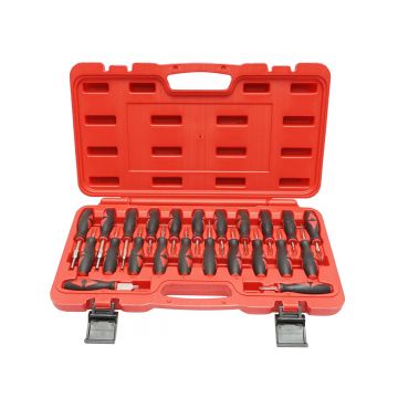 Trusa demontat pini, terminale conectori din prize si cuple electrice auto 23 piese, Cod: BK78746,Brand: BRECKNER GERMANY