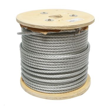 Cablu otel galvanizat fi 10mm, foc 6x37, sarcina maxima 5220Kg, 100m/rola, greutate 34.6Kg , Cod: DISSW45