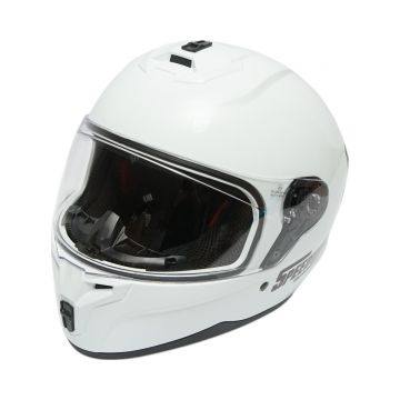 Casca moto integrala alba cu viziera transparenta, marimea L Grit , Cod: DISTM84