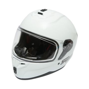 Casca moto integrala alba cu viziera transparenta, marimea XL Grit , Cod: DISTM85
