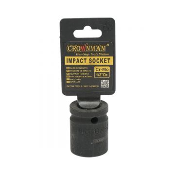 Cheie tubulara de impact 19mm, patrat 1/2 inch, material Cr-Mo, standard DIN 3121, industrial , Cod: DISPT35, Marca: CROWNMAN