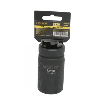 Cheie tubulara de impact lunga 32mm, patrat 1 inch, material Cr-Mo, standard DIN 3121, industrial , Cod: DISPT42, Marca: CROWNMAN