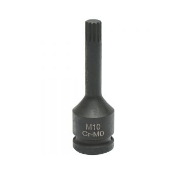 Cheie tubulara de impact spline M10, 78mm, patrat 1/2 Cr-Mo, Cod: DISTS82