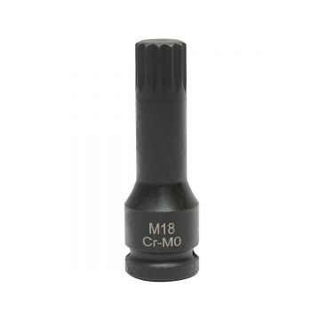 Cheie tubulara de impact spline M18, 78mm, patrat 1/2 Cr-Mo, Cod: DISTS85
