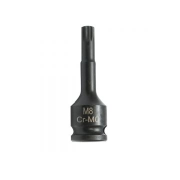 Cheie tubulara de impact spline M8, 60mm, patrat 3/8 Cr-Mo, Cod: DISTS91