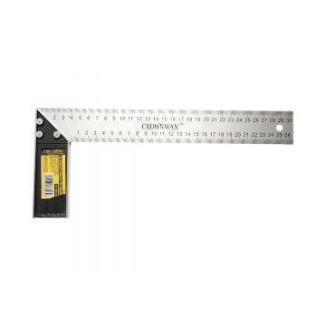 Echer tamplarie profesional 300mm/12 inch, maner aluminiu, rigla otel carbon, Cod: DISPT66, Brand: CROWNMAN