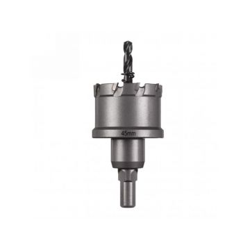 Ferăstrău de găuri MILWAUKEE TCT 45 mm cu mâner cu 3 fețe inox