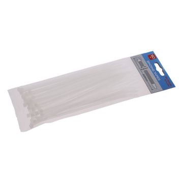 Legături pentru cabluri 200 x 3,6 mm alb (50 buc)