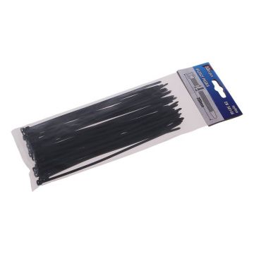 Legături pentru cabluri 200 x 3,6 mm negru (50 buc)