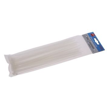 Legături pentru cabluri 250 x 4,8 mm alb (50 buc)