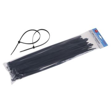 Legături pentru cabluri 400 x 7,6 mm negru (50 buc)