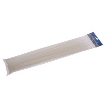 Legături pentru cabluri 500 x 7,6 mm alb (50 buc)