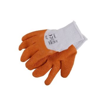 Mănuși de siguranță din latex creponat, rezistente la tăieturi, anti-alunecare (portocaliu)