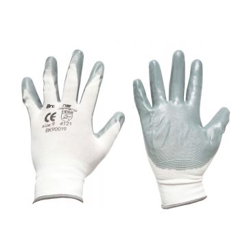 Manusi protectie bumbac alb-gri marimea 9, Cod: BK90019, BRECKNER GERMANY