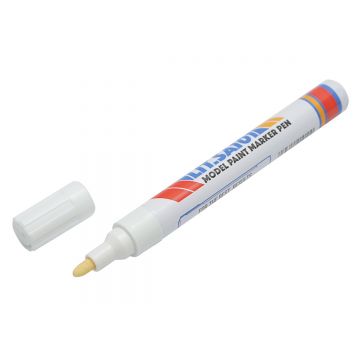 Marker vopsea alb pe baza de ulei, impermeabil, uscare rapida 12 bucati, Cod: DISPK36