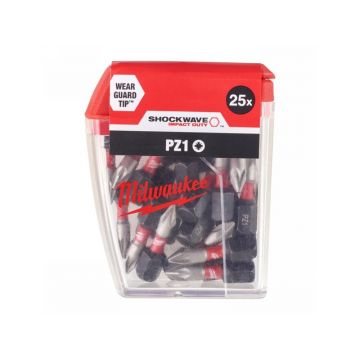 MILWAUKEE Bithegy PZ1 x 25 mm Shockwave™ (25 bucăți)