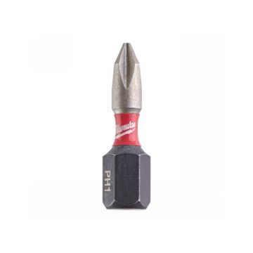MILWAUKEE Vârf bit PH1 x 25 mm SHOCKWAVE (2 buc)