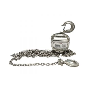 Palan manual inox cu lant 3m, sarcina maxima 1000 kg, carlig cu siguranta , Cod: BK76111,Breckner Germania