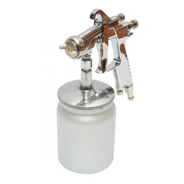 Pistol de vopsit cu aer comprimat 600ml, duza 2mm HVLP, debit 300ml/min, presiune max. 5 bar, Cod: BK76137
