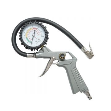 Pistol umflat roti profesional cu furtun 340mm si manometru mecanic 0-16 bar, Cod: BK76153