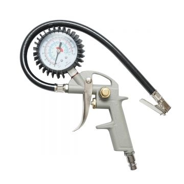 Pistol umflat roti profesional cu furtun 360mm si manometru mecanic 0-15 bar, Cod: BK76151