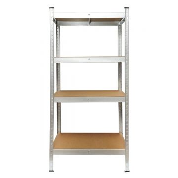 Raft metalic cu 4 polite MDF, 144x70x40cm, 50kg/polita, montaj fara suruburi, Cod: BK78311, Echivalență: DISLR31, Breckner Germany