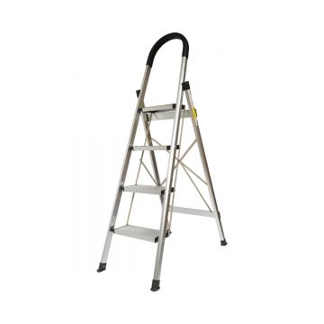 Scara aluminiu pliabila, 4 trepte antiderapante, sarcina maxima 150 Kg, inaltime 143cm , Cod: DISPN84, Marca: CROWNMAN