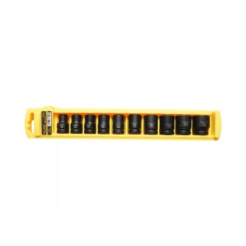 Set 10 chei tubulare de impact 10-24mm, patrat 1/2 inch, material Cr-Mo, standard DIN 3121, industrial , Cod: DISPT45, Marca: CROWNMAN