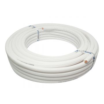 Teava cupru izolata 1/2 (12.7mm), grosime perete 0.70mm, izolatie 6mm pentru instalatii aer conditionat 50m/rola, Cod: DISTT92