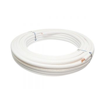Teava cupru izolata 3/8 (9.52mm), grosime perete 0.70mm, izolatie 6mm pentru instalatii aer conditionat 50m/rola, Cod: DISTT91