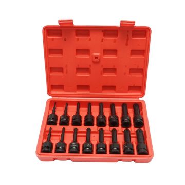 Trusa chei tubulare de impact spline lungi M4-M19, patrat 1/2 inch 16 piese, Cod: DISTT04