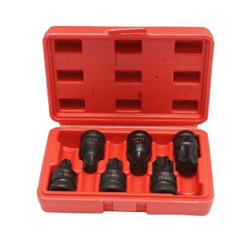 Trusa chei tubulare de impact torx T55-T100, patrat 1/2 inch 6 piese , Cod: DISTT07