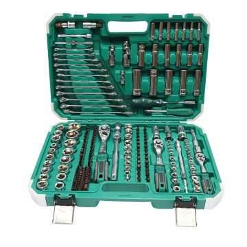 Trusa chei tubulare, hexagonale, priza adanca 4-32mm, chei fixe 8-19mm, biti, torx, hex, spline 218 piese , Cod: BK80658, Brand: BRECKNER GERMANY