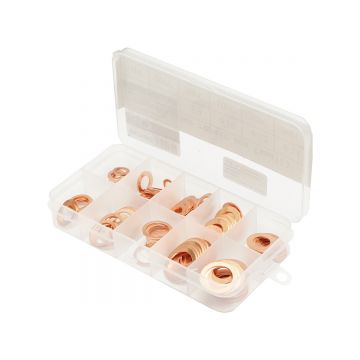 Trusa cu saibe cupru fi6 - fi14 100 buc, Cod: BK81017, Brand: BRECKNER GERMANY