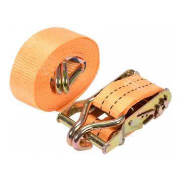 VOREL Curea de fixare a încărcăturii cu clichet 4 m x 38 mm / 2 t