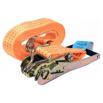 VOREL Curea de fixare a încărcăturii cu clichet 6 m x 50 mm / 3 t