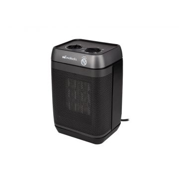 Aeroterma Electrica 1500W Rotire 90° Cu Rezistenta Ceramica, 110 m³/h, 3 trepte, Evotools 681915