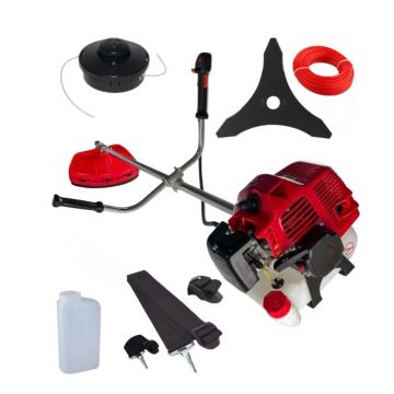 *MEGA* Motocoasa 7.5cp motor benzina 2T timpi, 9000rpm, accesorii incluse, Easy Start, PROFESIONAL POLAND X5600