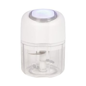 Mini Tocator Electric Fara Fir 12W Inox Control Mecanic 0.2l 1 Trepte Viteza LED Alb/Transparent