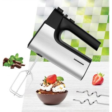Mixer de Mana HM-500BKSS Viteza Variabila 500W Negru/Argintiu