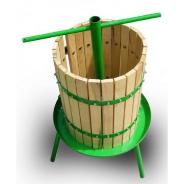 Teasc 35L pentru zdrobit presa struguri, manual, vopsit electrostatic, profesional.