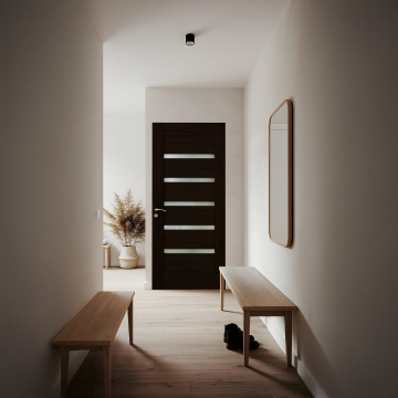 Usa de interior din lemn Combi  cu geam  KMC 032 2000/700 Wenge