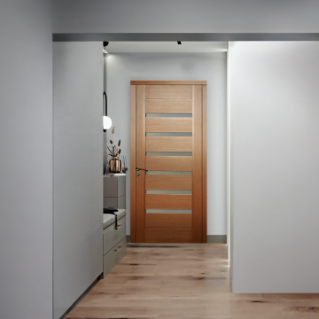 Usa de interior din lemn  cu geam  KMC-034 2000/700 Stejar