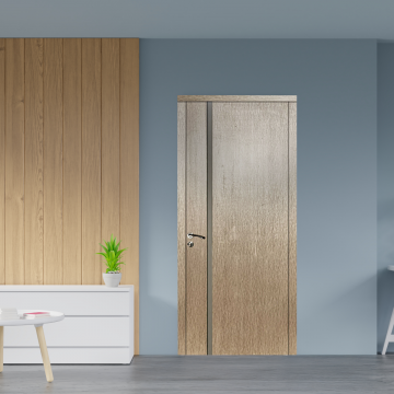 Usa de interior din lemn  cu geam  KMC-035 2000/600 Gri Deschis