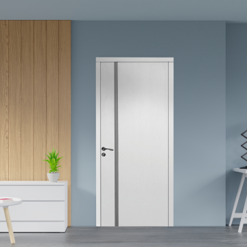 Usa de interior din lemn  cu geam  KMC-035  alba  2000/800