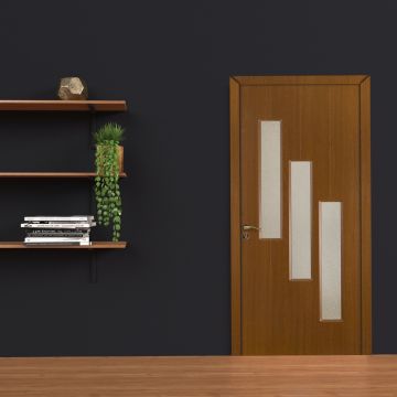 Usa de interior din lemn  cu geam  OP-105 2000/700 Stejar Inchis